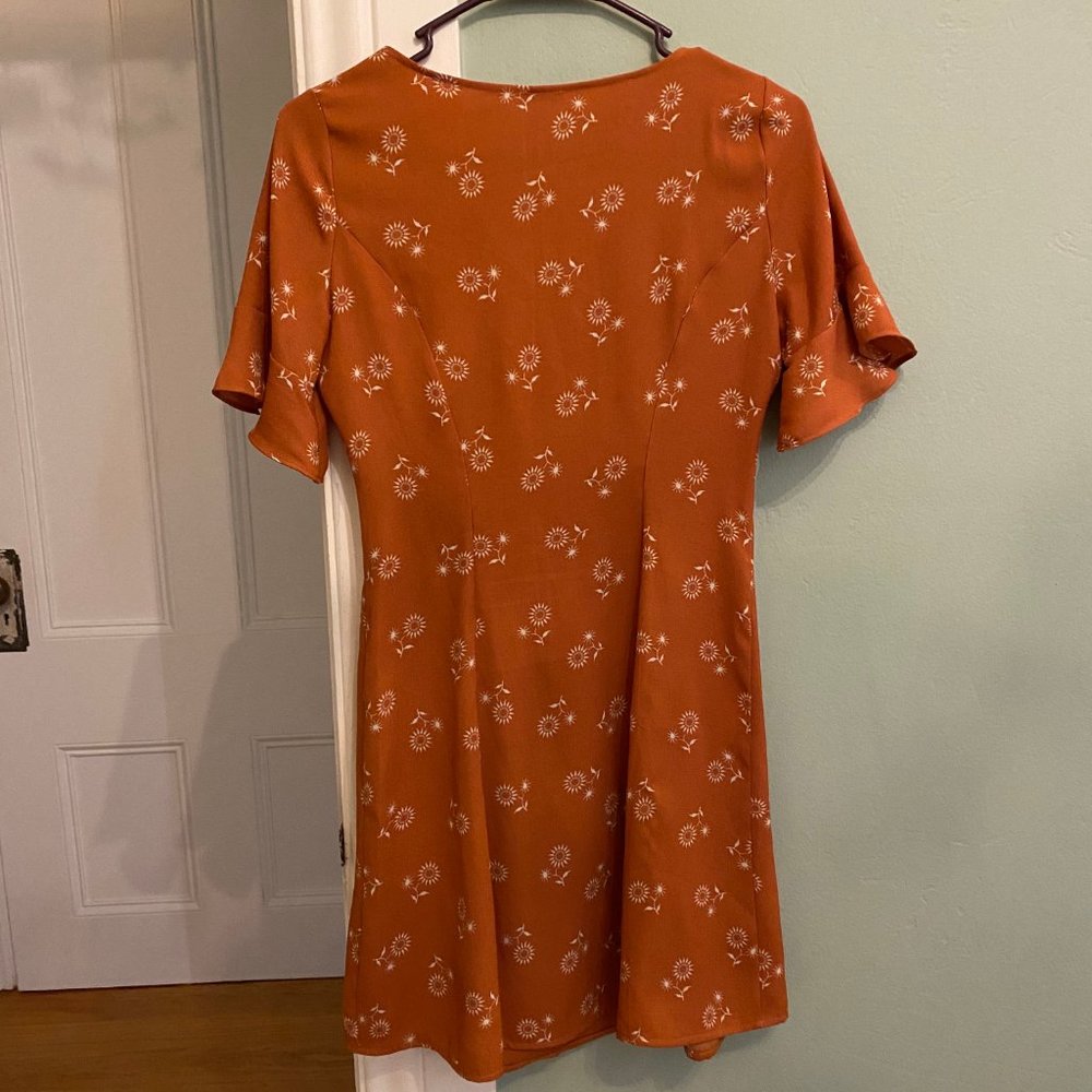 Urban Kimchi Blue Sunflower Button-down Dress - Picture 4 of 7
